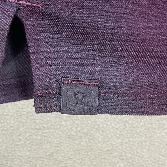 Lululemon Shirt Mens M Burgundy Plaid Flannel Long Sleeve Chest Pocket Button Up - Picture 6 of 10